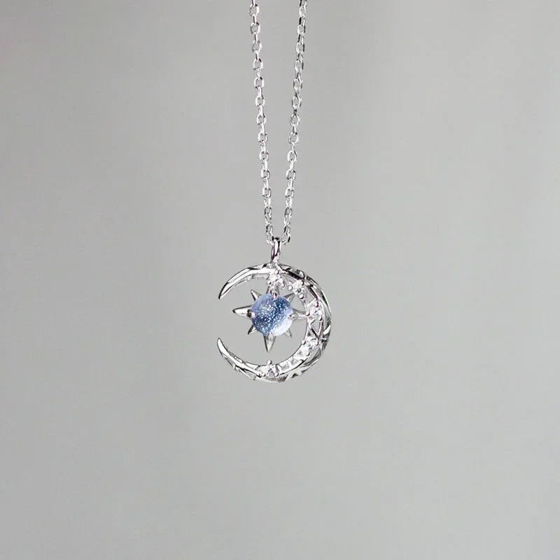 Magic Sun and Moon Necklace with Moonstone