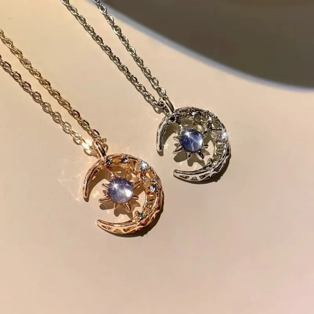 Magic Sun and Moon Necklace with Moonstone